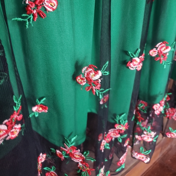 LuLaRoe Jill Embroidered Midi Skirt- M - Picture 5 of 8